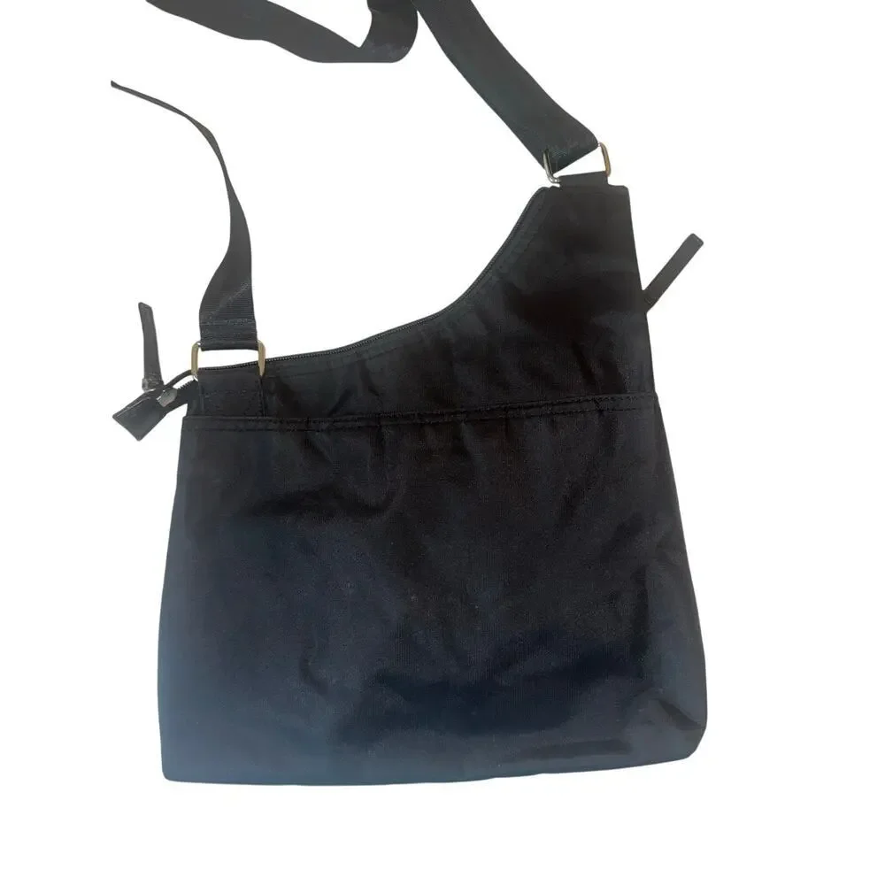 U.S. Polo Assn.Black Nylon Crossbody Bag Adjustable Strap Lightweight Purse Y2K